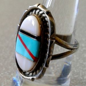 Vintage Native American Navajo Multistone Ring